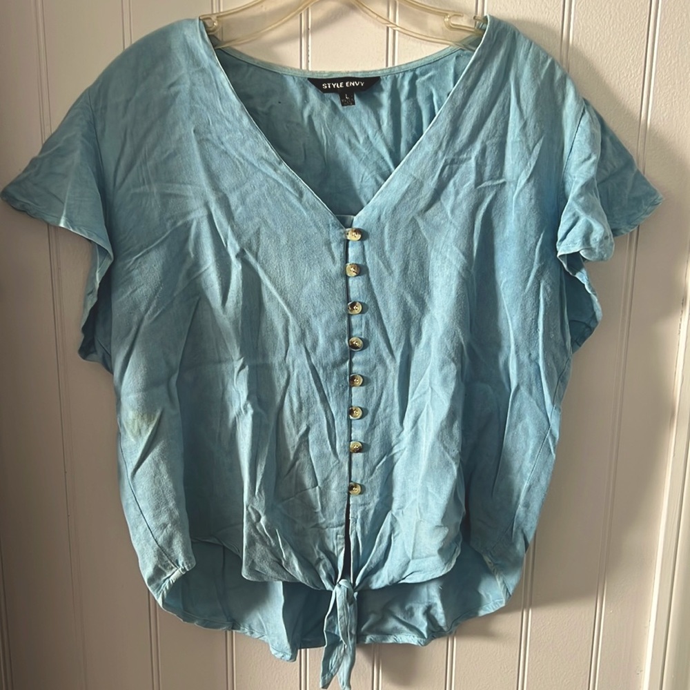 Light blue blouse